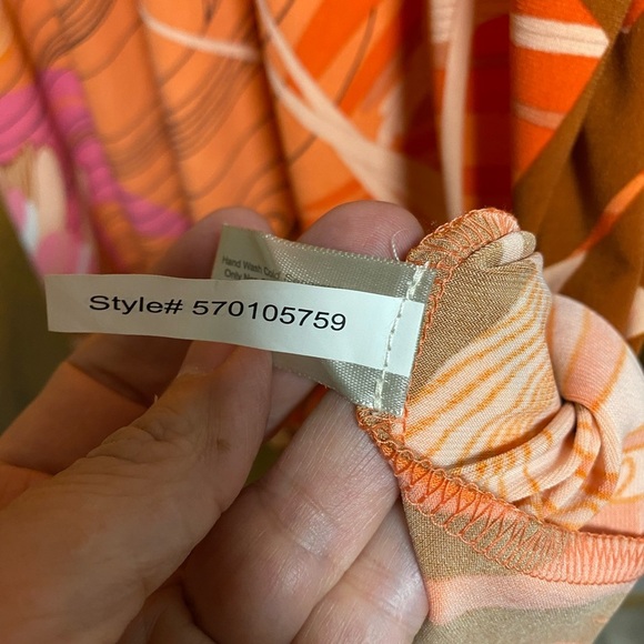 Boston Proper Women's Orange Dress - Sz 0 EUC - Picture 4 of 7